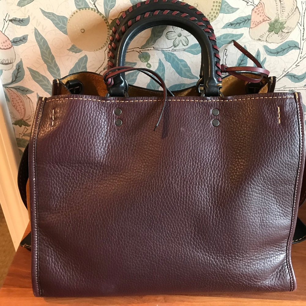 Coach 1941 Rogue Satchel Handbag Brown Pebbled